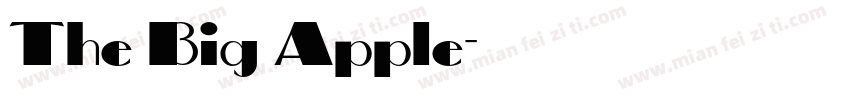 The Big Apple字体转换